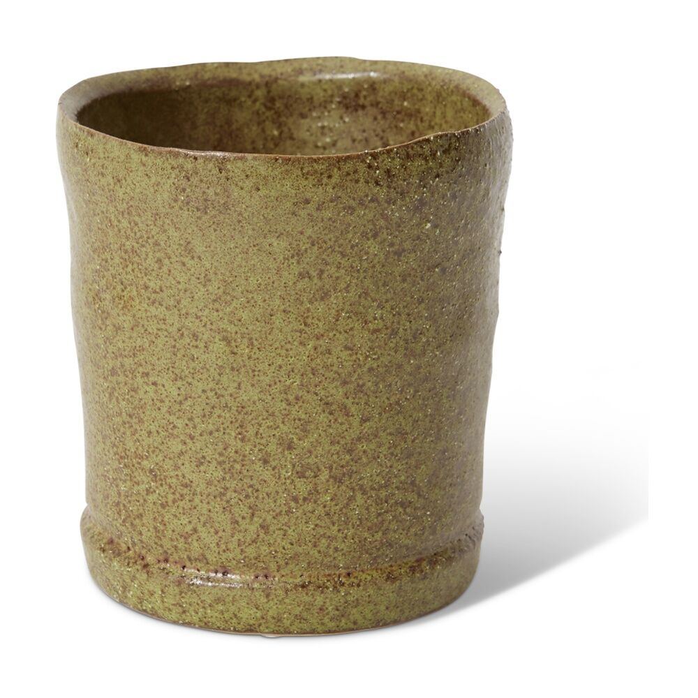 2PK E Style Rael Ceramic Pot Decorative Elegant Planter Green 14x14x15cm