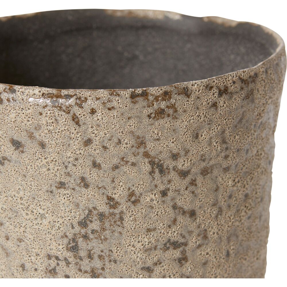E Style Rael Ceramic Pot Decorative Elegant Planter Brown 16x16x17cm