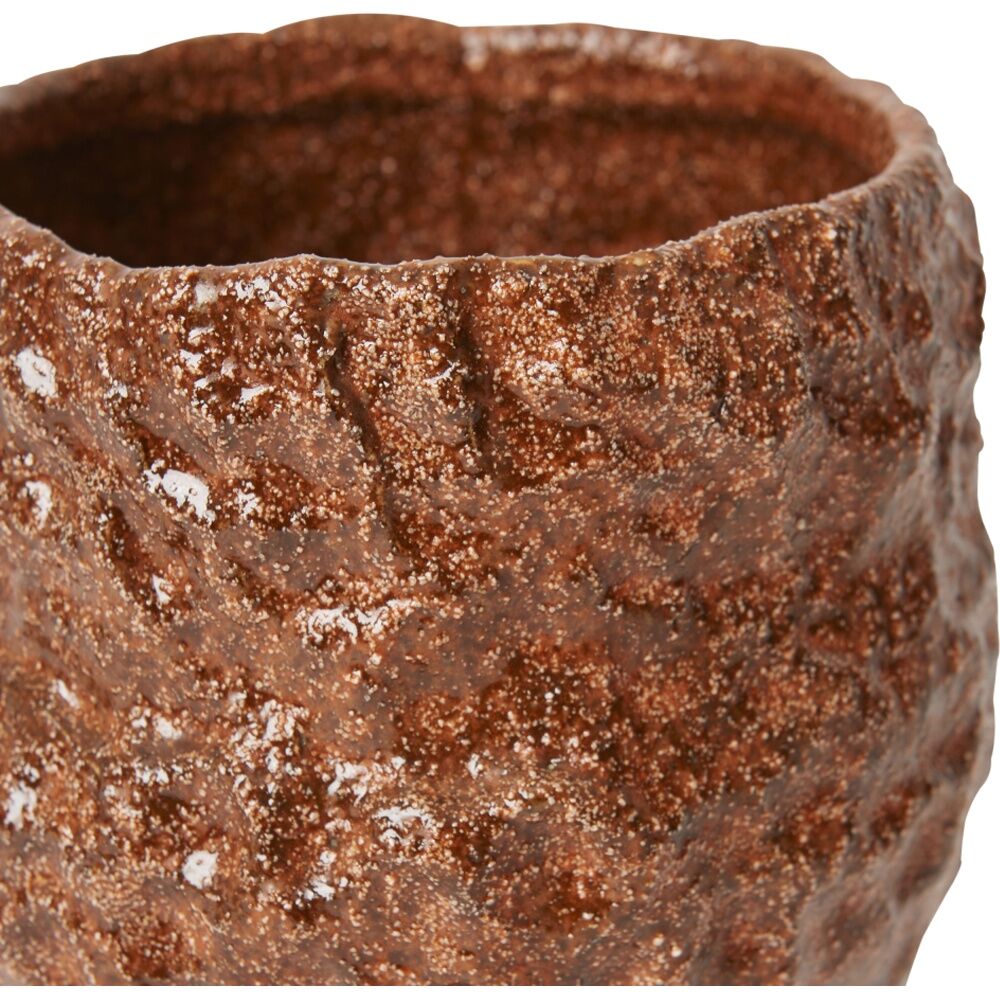 E Style Kaari Ceramic Vase Decorative Centrepiece Terracotta 14x14x23cm