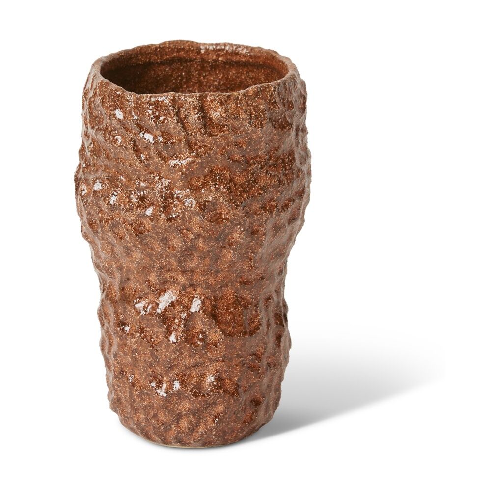 E Style Kaari Ceramic Vase Decorative Centrepiece Terracotta 14x14x23cm