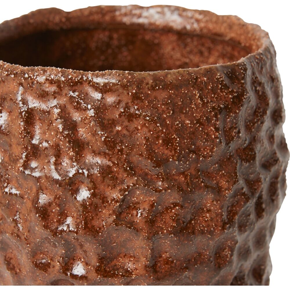 2PK E Style Kaari Ceramic Vase Decorative Centrepiece Terracotta 15x15x28cm