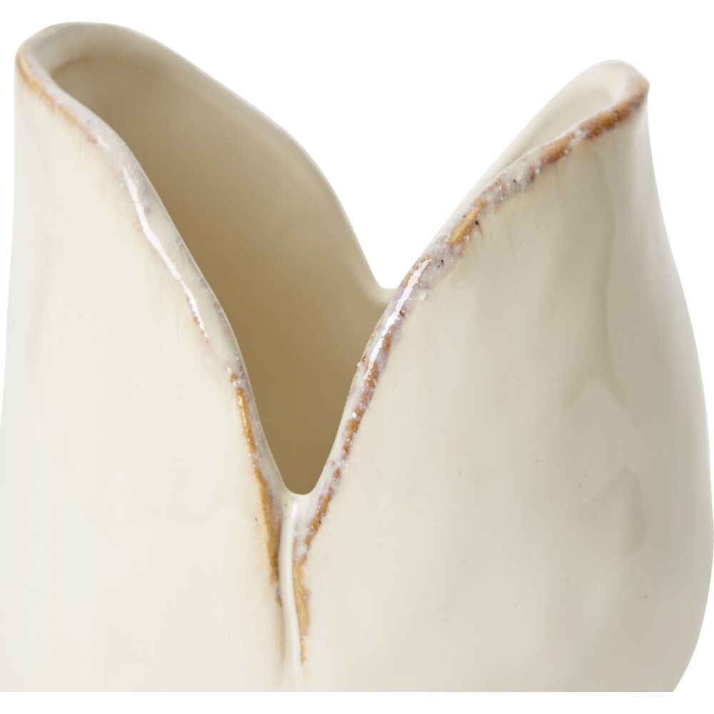 2PK E Style Gaia Ceramic Vase Short Contemporary Decor White 14x13x16cm