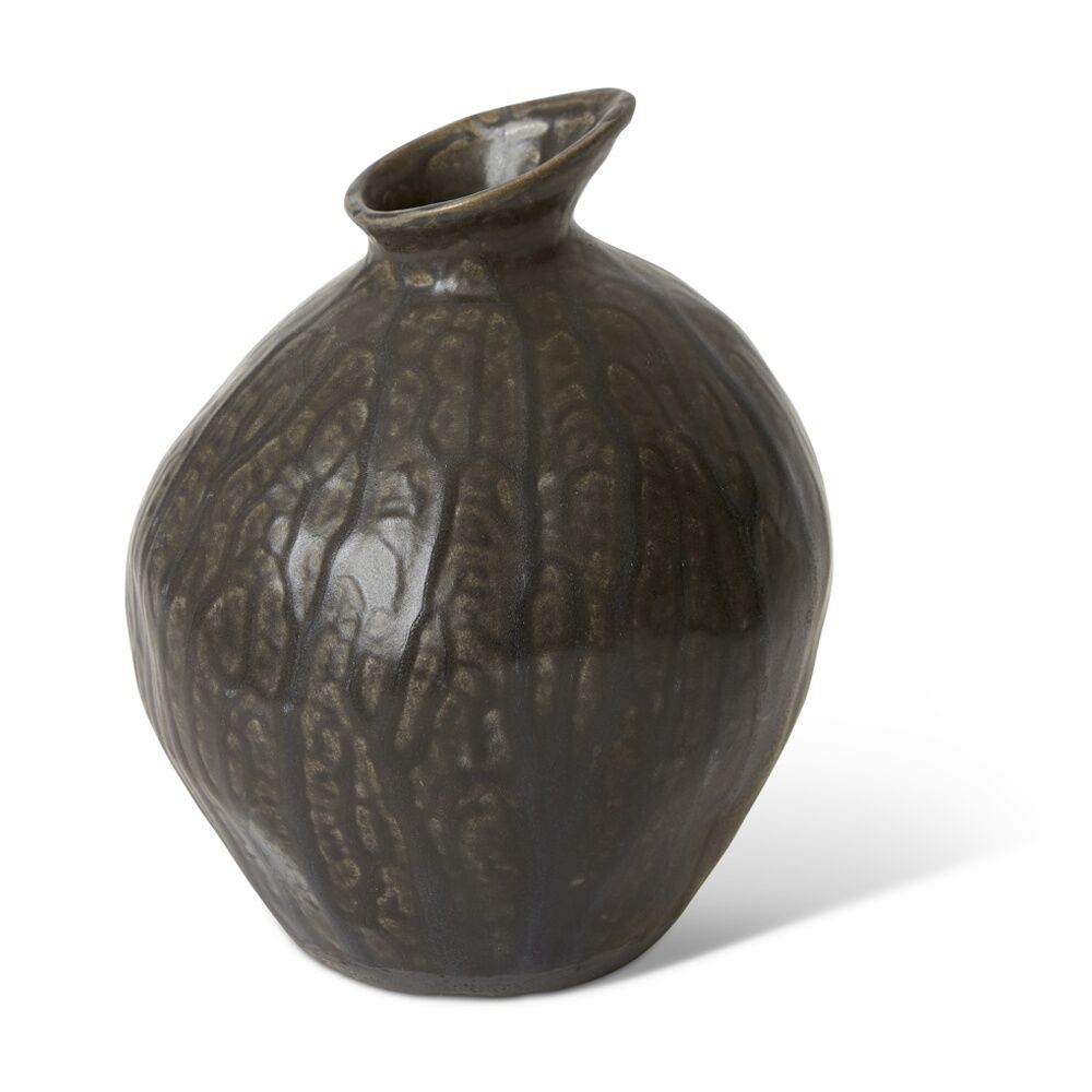 E Style Marisol Ceramic Vase Elegant Home Decor Accent Black 12x12x15cm
