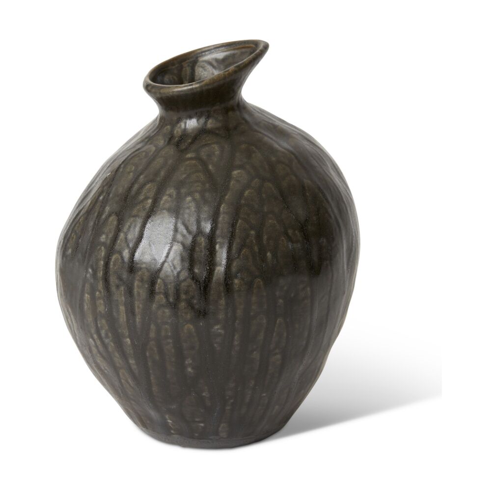 2PK E Style Marisol Ceramic Vase Elegant Home Decor Accent Black 16x16x20cm