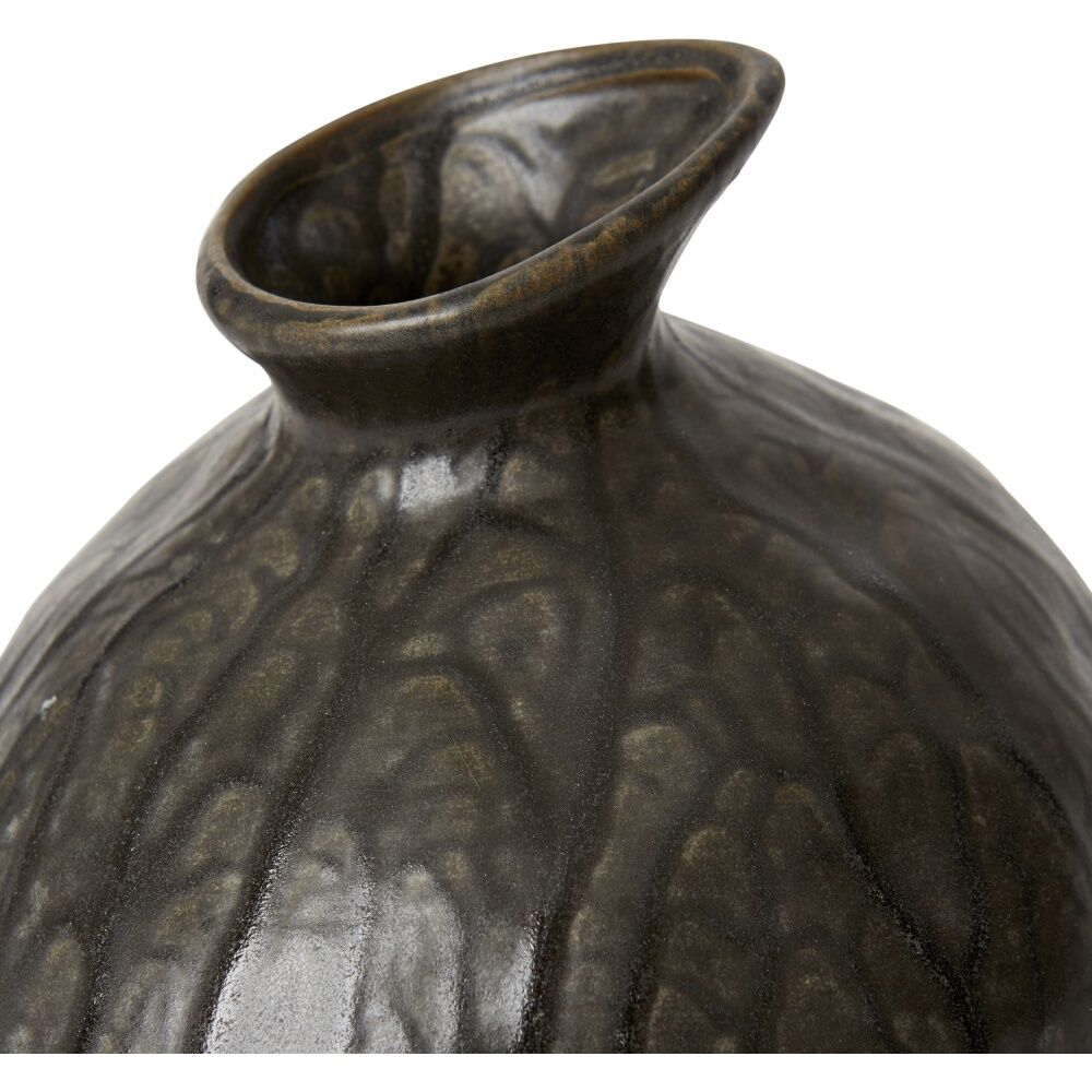 2PK E Style Marisol Ceramic Vase Elegant Home Decor Accent Black 16x16x20cm