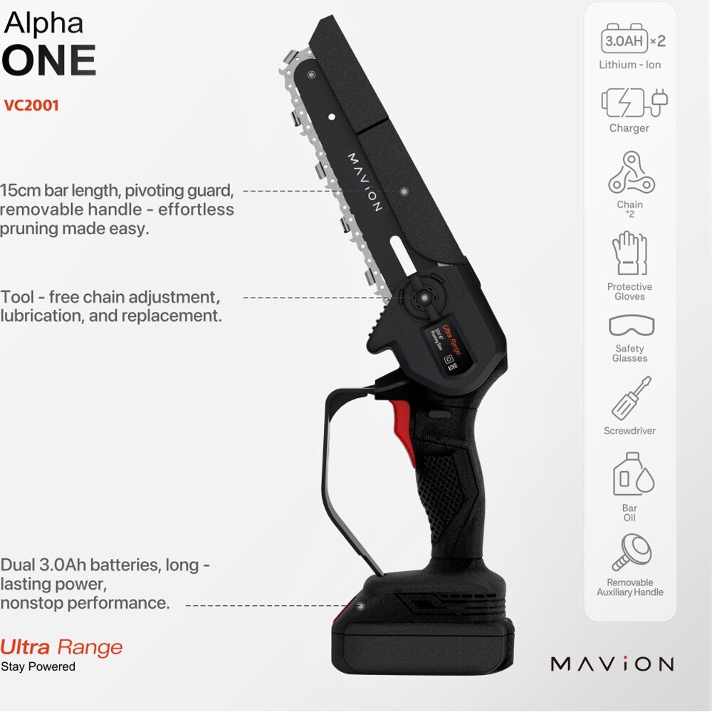 Mavion 6 Inch Cordless Pruning Saw Garden Tool Set Kit