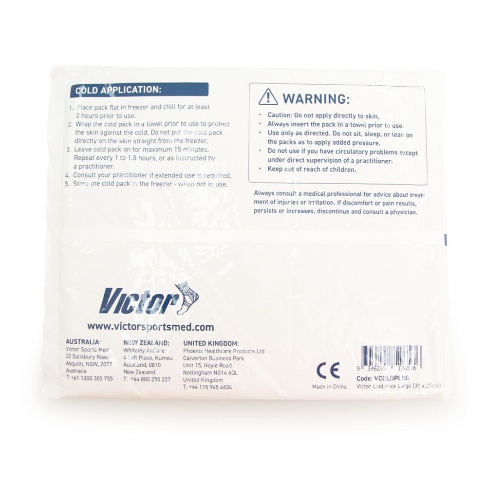 Victor Sports Cold Hot Pack Reusable Flexible Gel Recovery Large 31x25cm