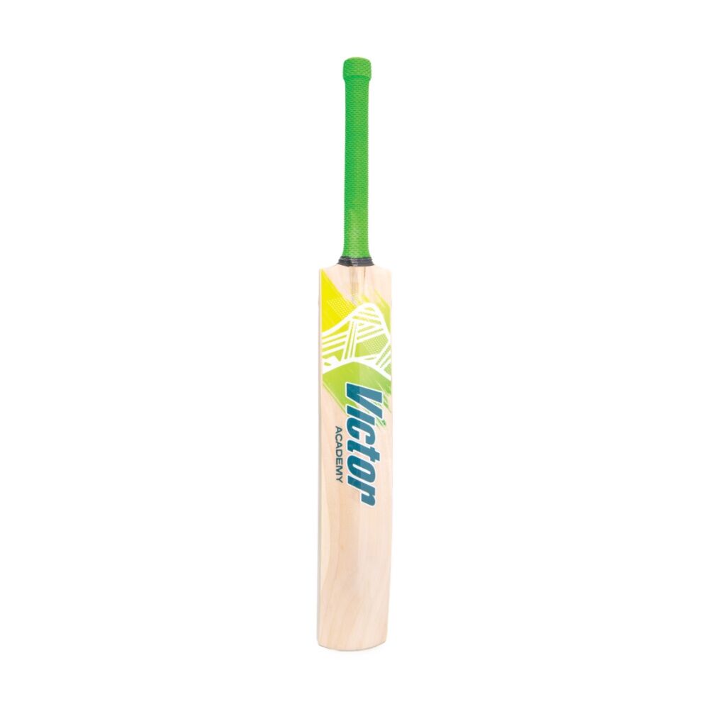 Victor Sports Kashmir Willow Beginner Cricket Bat Academy Green/Yellow Size 5