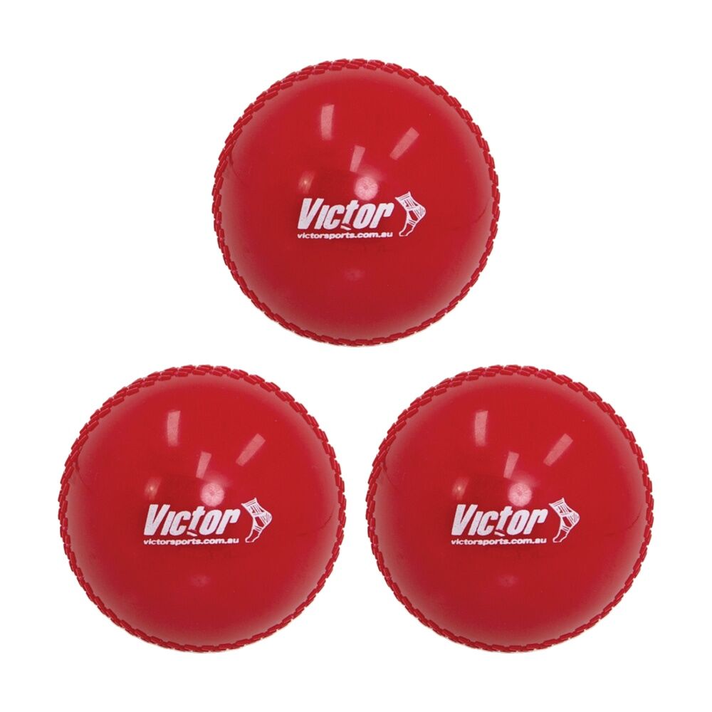 3PK Victor Cricket Ball Plastic Soft Material Suitable For Young Players