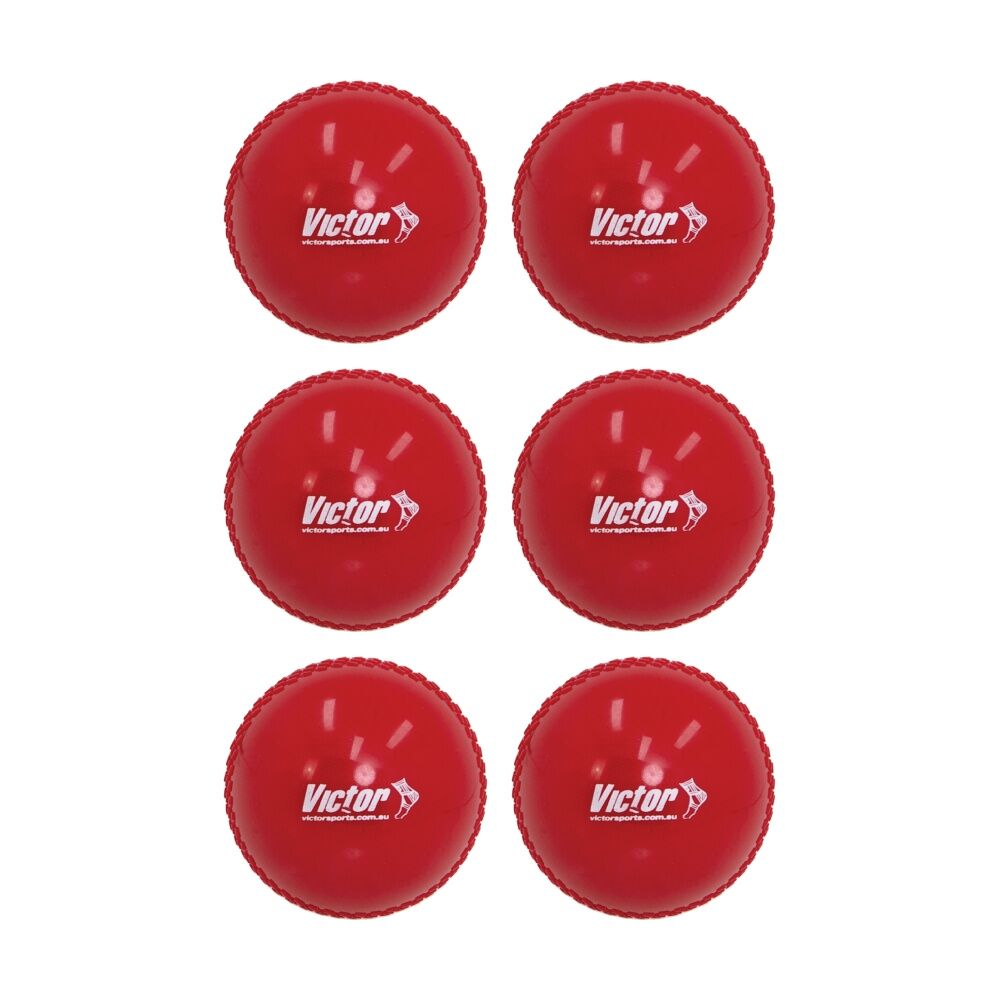 6PK Victor Cricket Ball Plastic Soft Material Suitable For Young Players