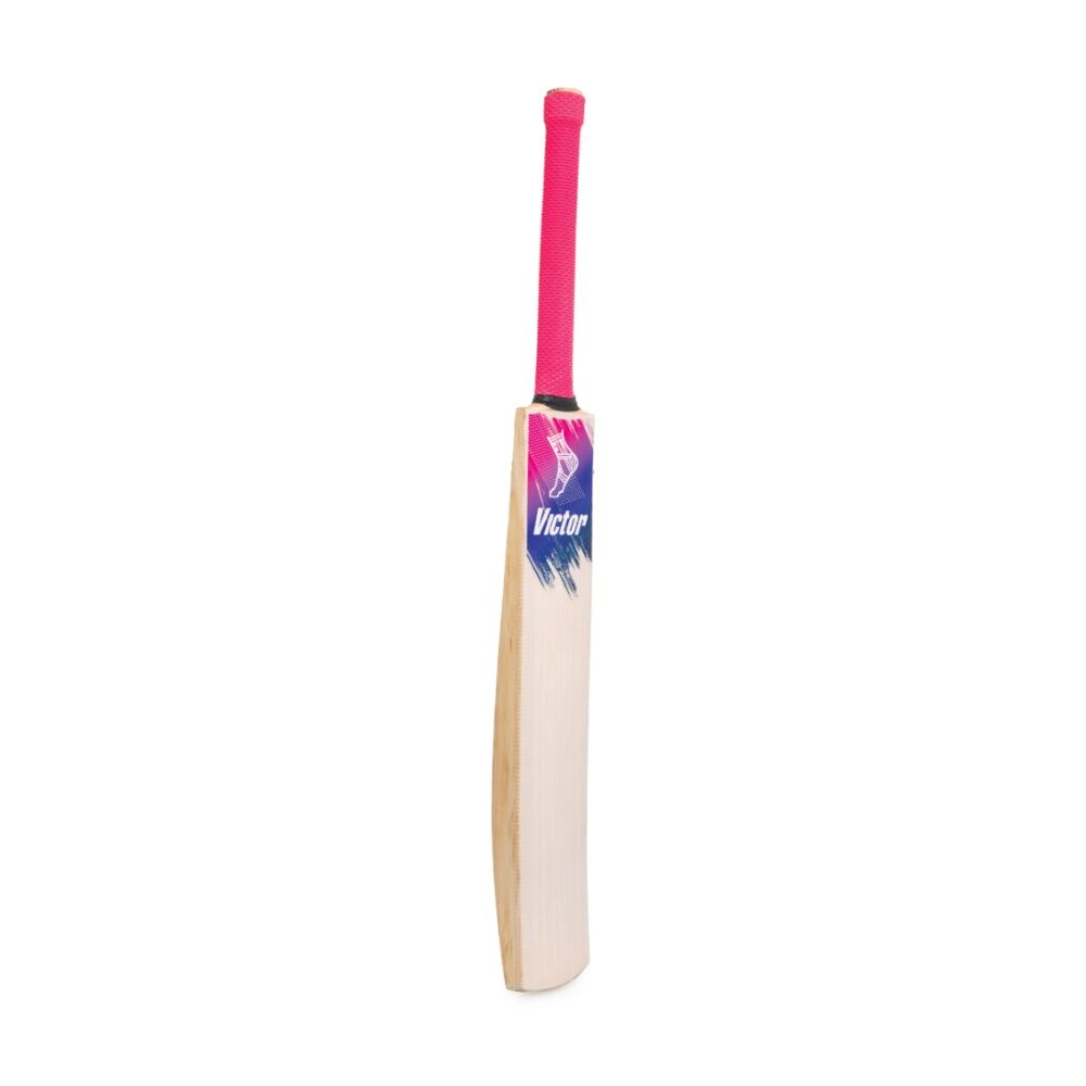 Victor Sports English Willow Club Level Cricket Bat Integra Pink/Dark Blue 5