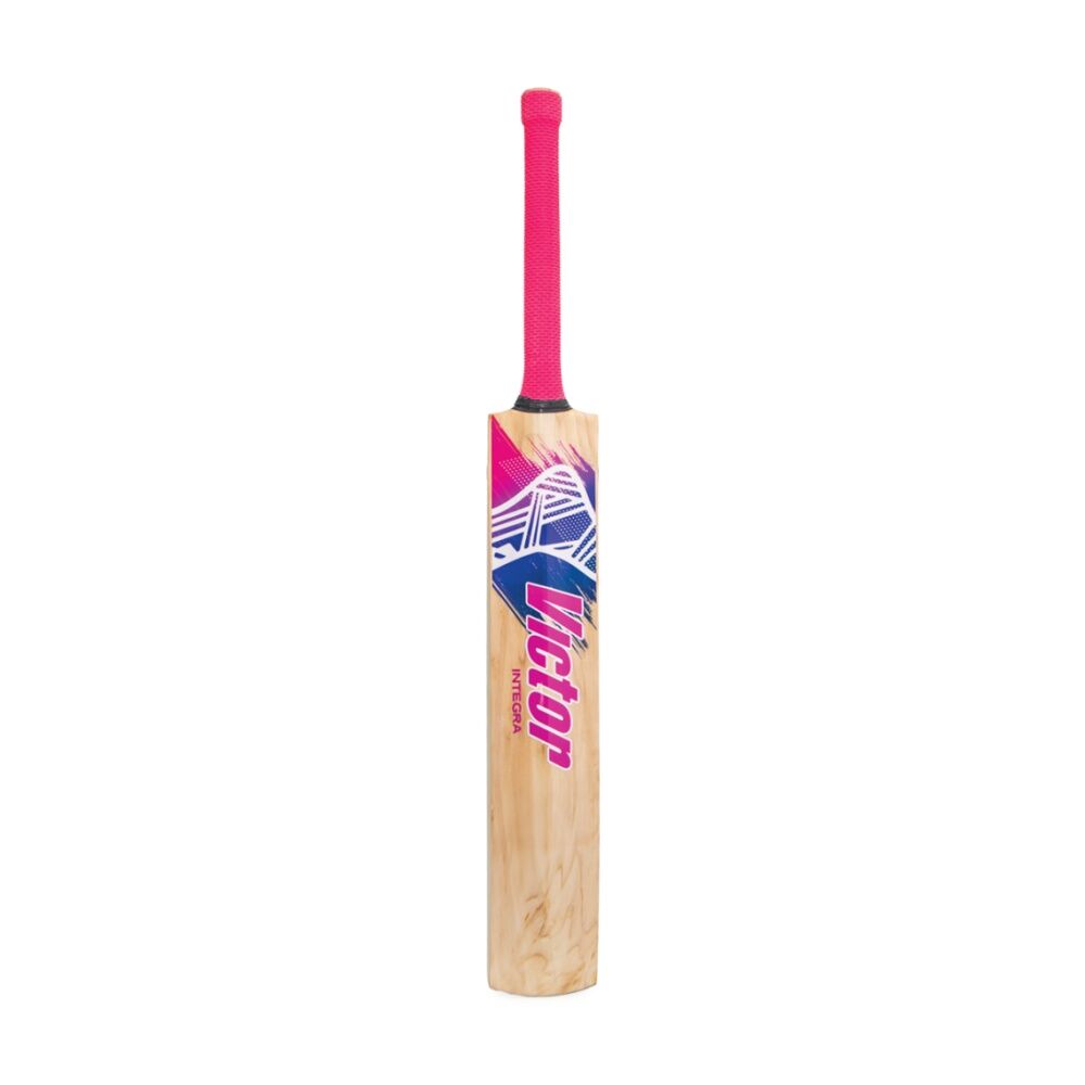 Victor Sports English Willow Club Level Cricket Bat Integra Pink/Blue Harrow