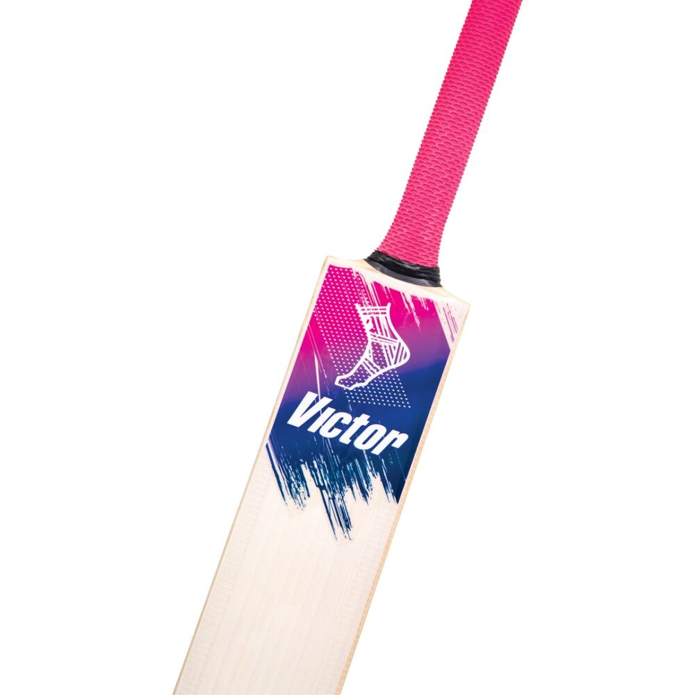 Victor Sports English Willow Club Level Cricket Bat Integra Pink/Blue Harrow