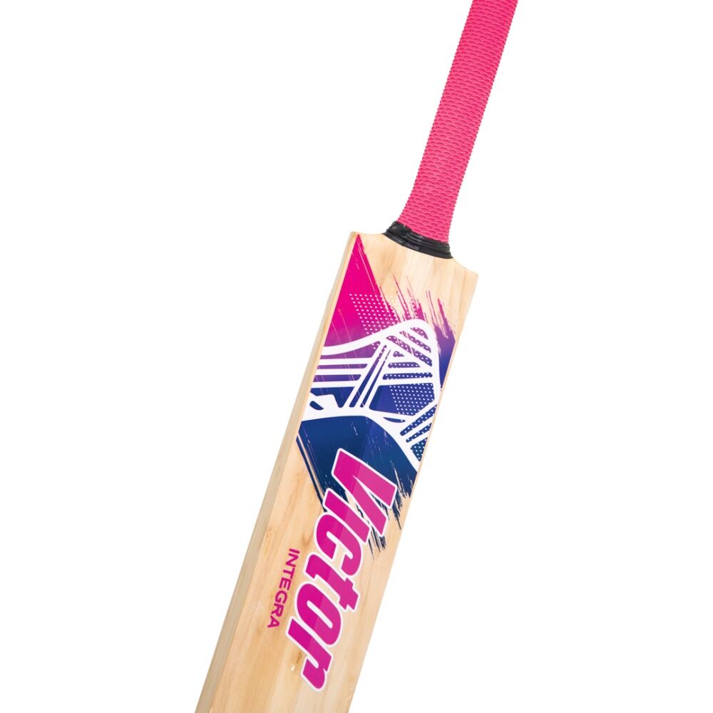 Victor Sports English Willow Club Cricket Bat Integra Pink/Blue Short Handle