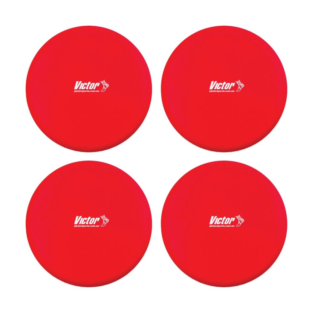 4PK Victor Sports Foam Flying Gliding Disc Lightweight Activity Game Red