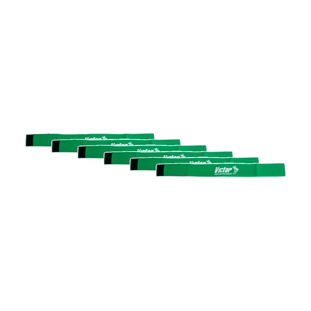 6PK Victor Sports Nylon Sash Hook Loop Fastener Adjustable Green 5x100cm