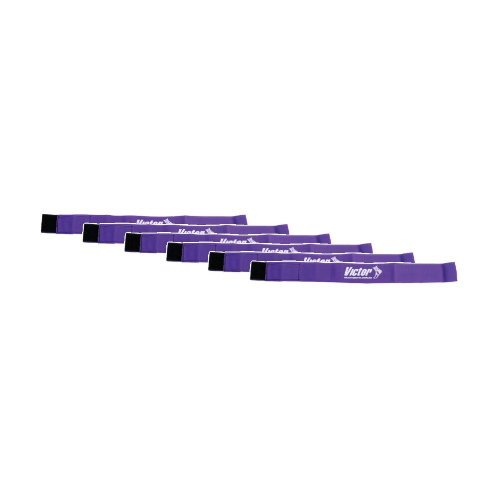 6PK Victor Sports Nylon Sash Hook Loop Fastener Adjustable Purple 5x100cm