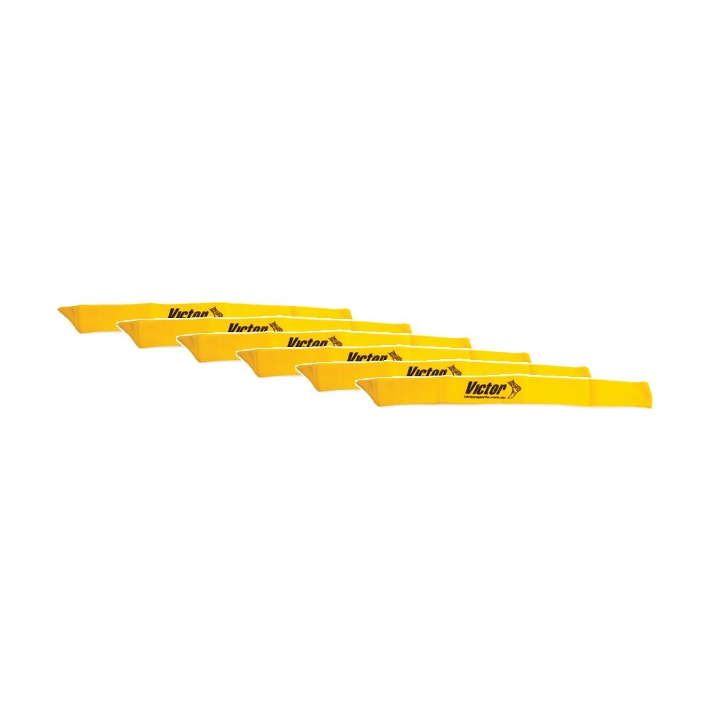 6PK Victor Sports Nylon Sash Team Divider For Activities Yellow 1.2m