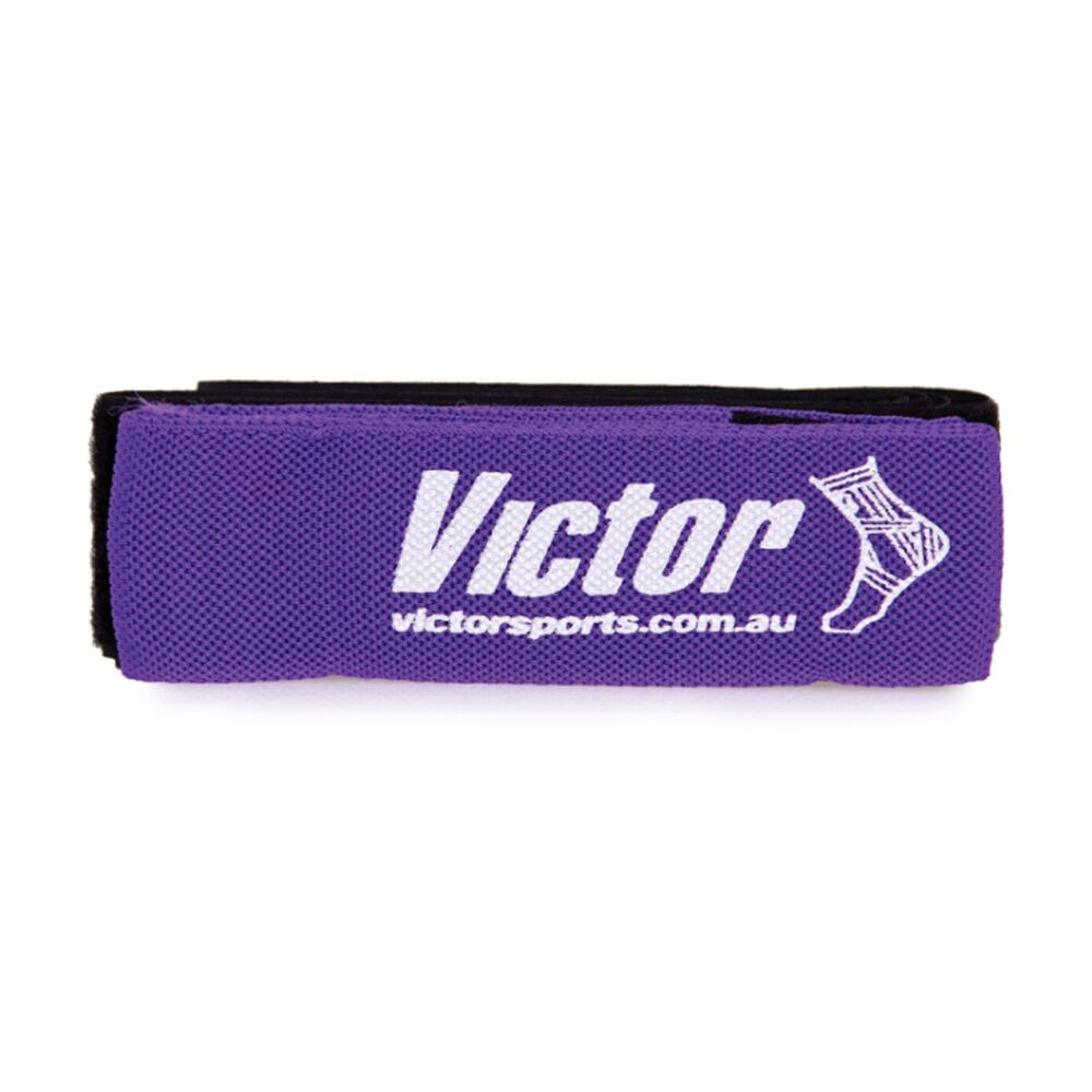 2x 3pc Victor Sports Tag-Belt Set Loop Fastener Belt Tags Purple 150cm 50cm