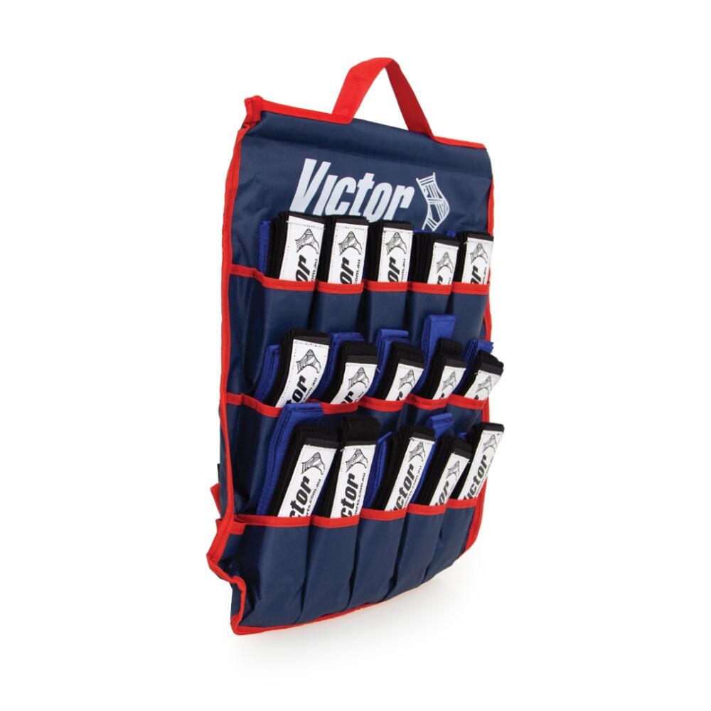 30pc Victor Sports Tag Belt Set & Holder Kit Red 50cm Tags 150cm Belts