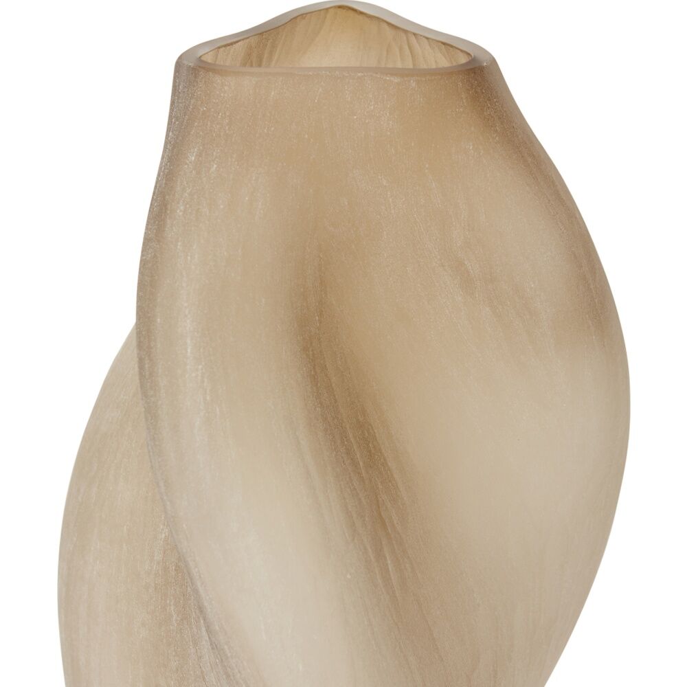 E Style Edgar Glass Vase Elegant Modern Interior Decor Sand 24x24x44cm