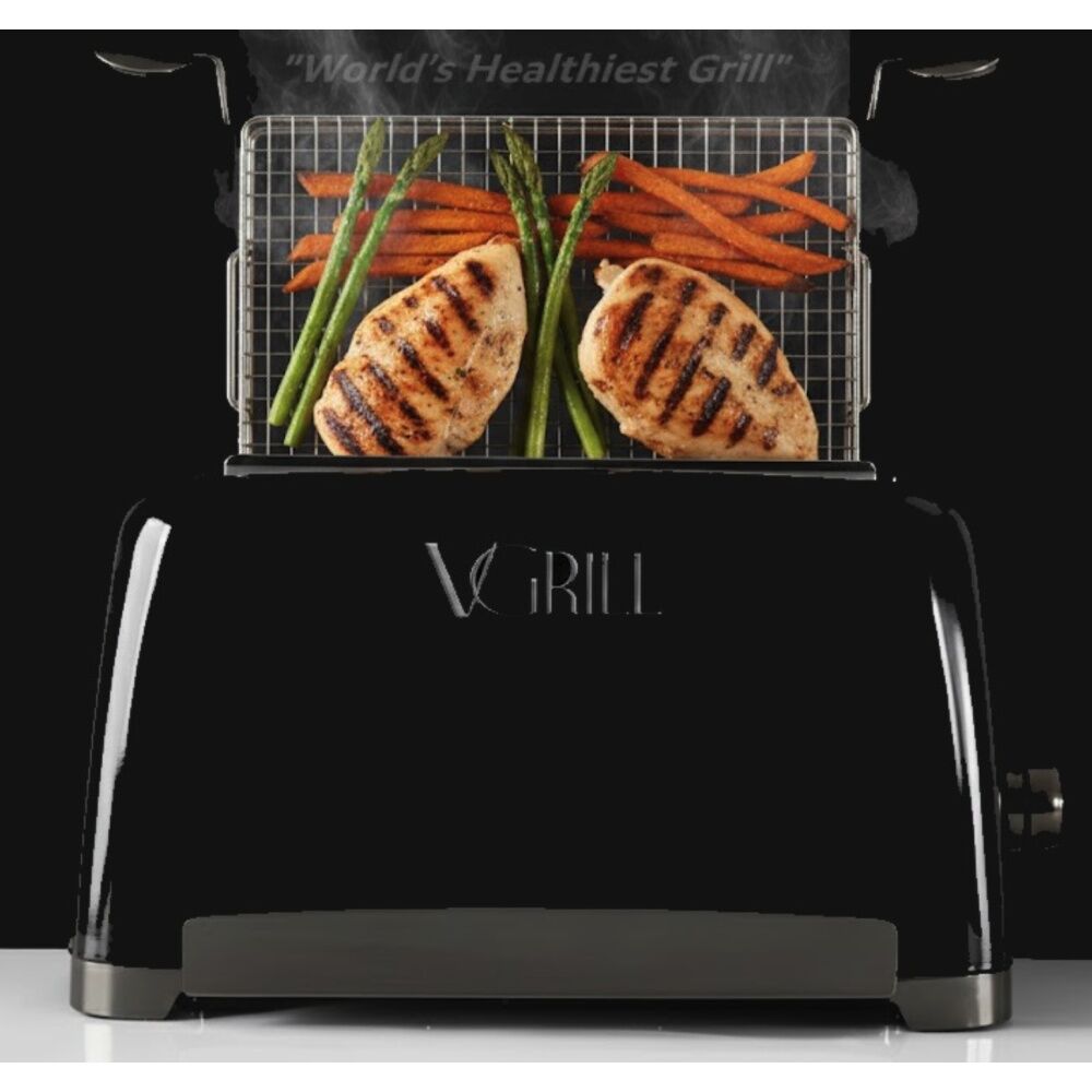 V/Grill Electric Indoor Smokeless Vertical Grill 43x29x10cm Black