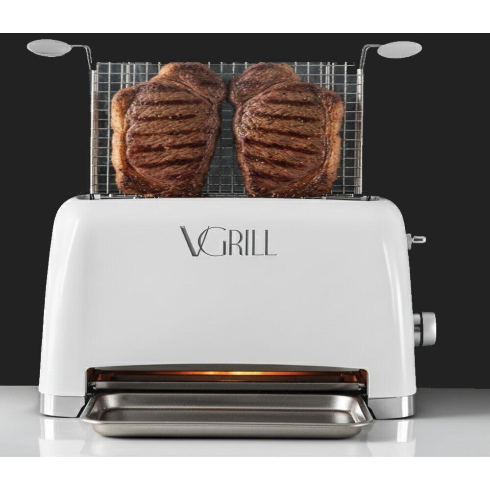 V/Grill Electric Indoor Smokeless Vertical Grill 43x29x10cm White