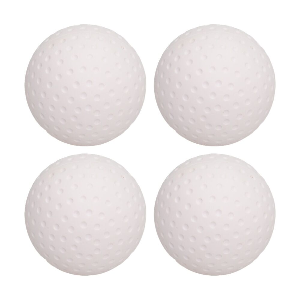 4PK Victor Sports Hockey Ball Dimple Durable Hollow PVC Regulation Size White