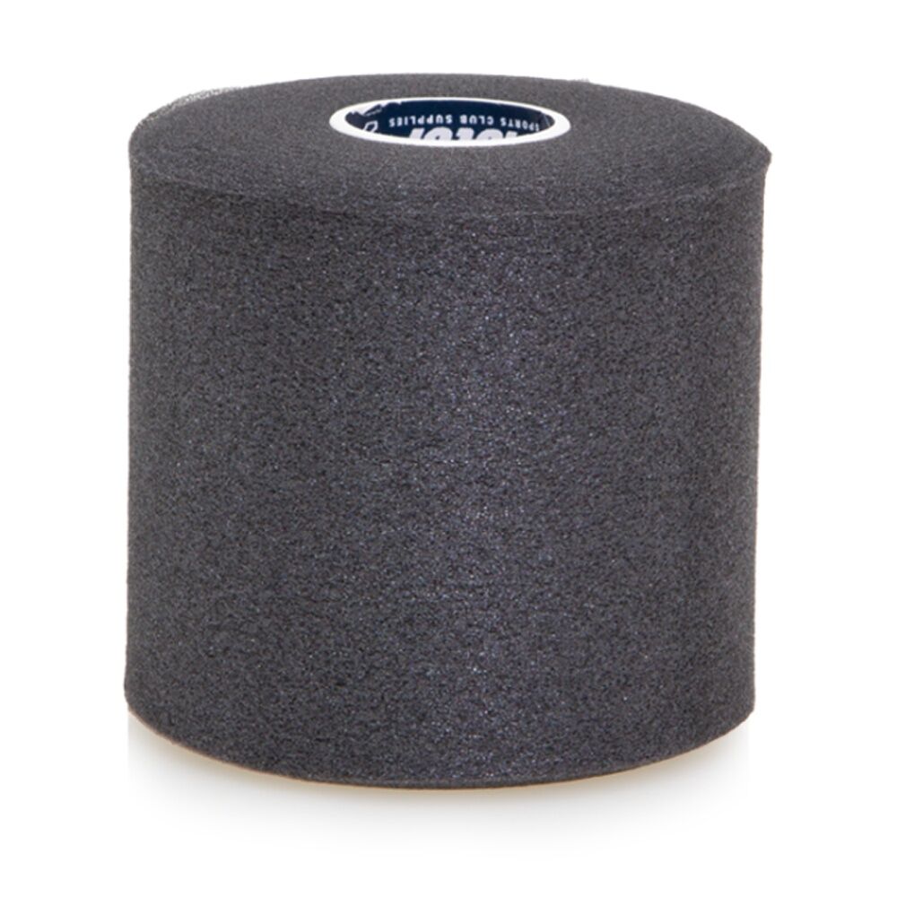 4pc Victor Sports Pro Foam Non-Adhesive Underwrap Rolls Set Black 75mm x 27m