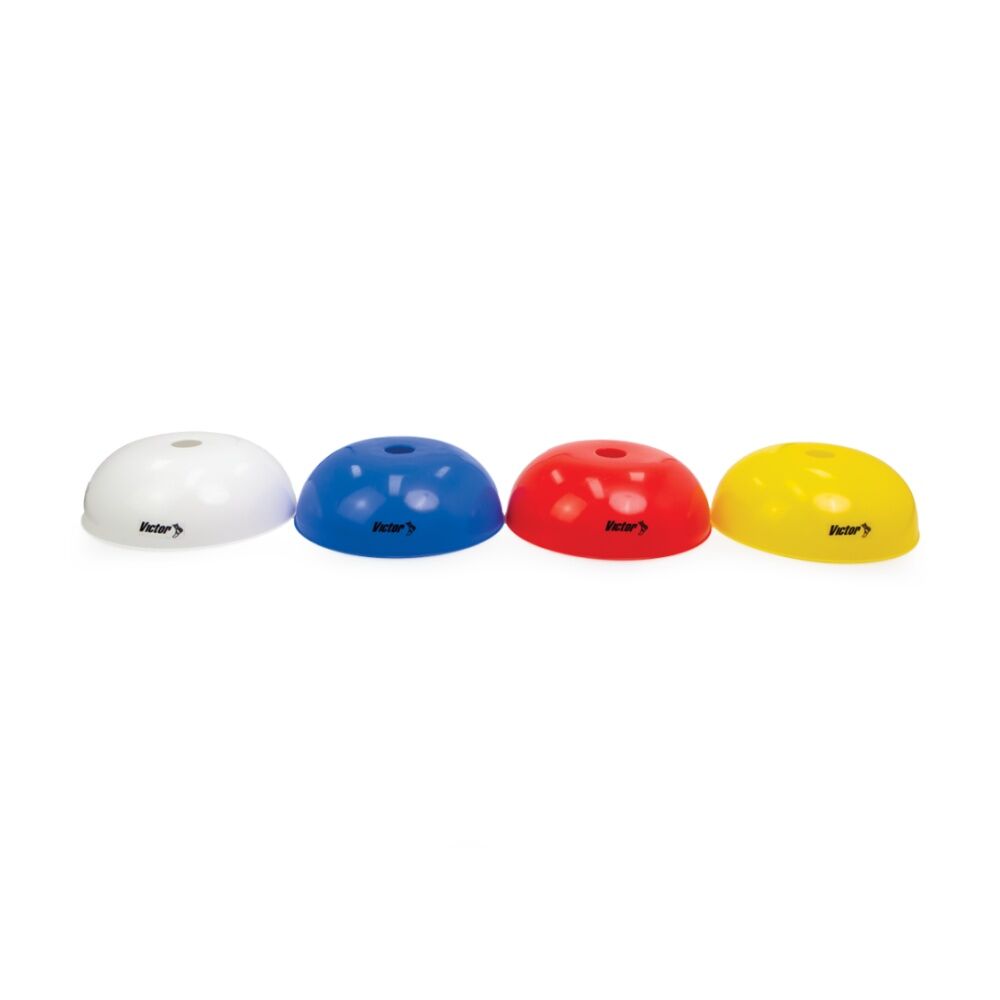 12PK Victor Sports Dome Marker Flexible Durable Athletic Training Red 19x8cm