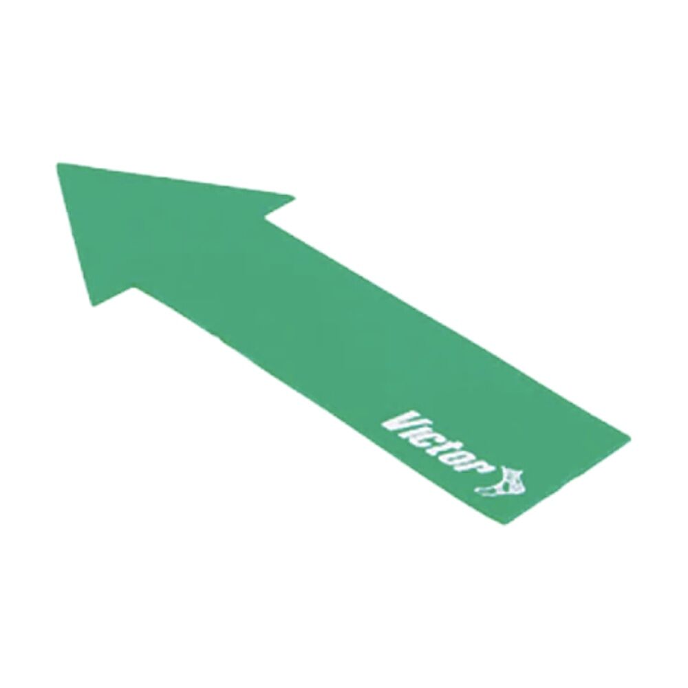 6PK Victor Sports Floor Marker Arrow Durable Non-Slip Rubber Green 37x10cm