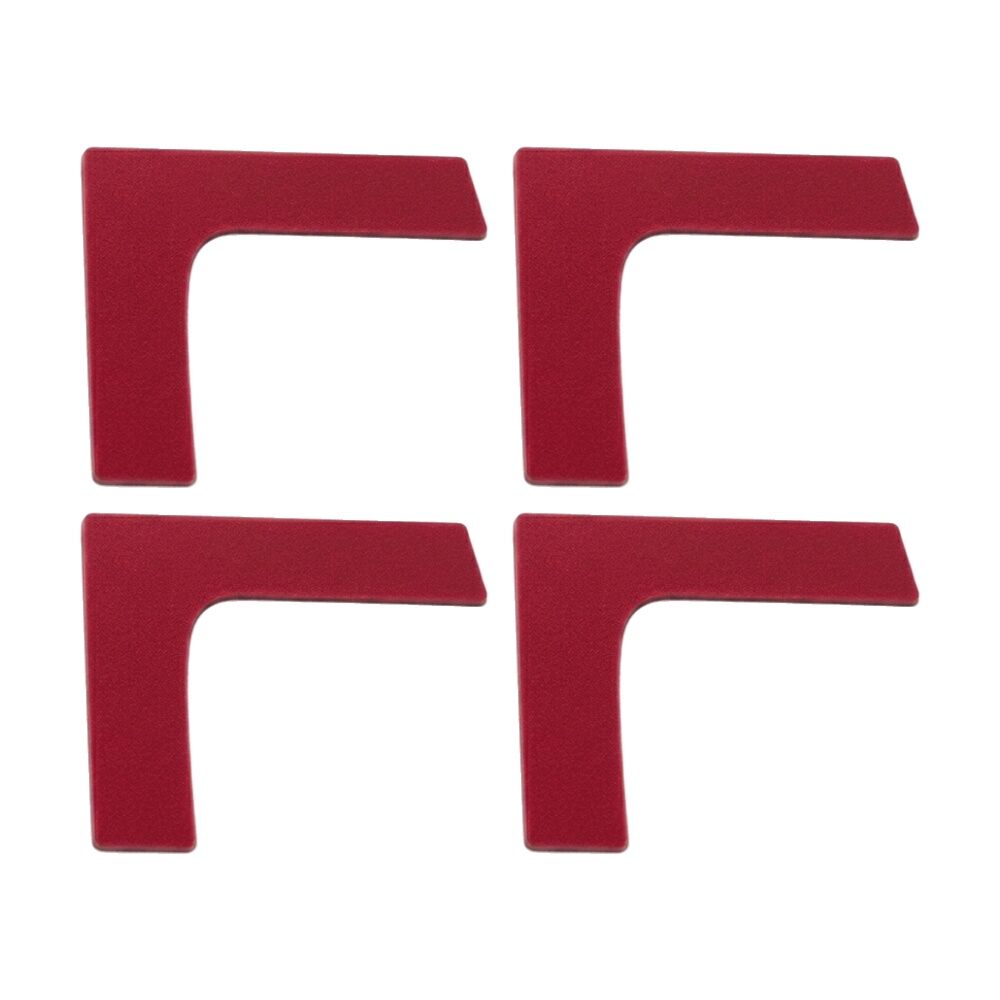 4PK Victor Sports Floor Marker Corner Durable Non-Slip Rubber Red 25x25x7cm