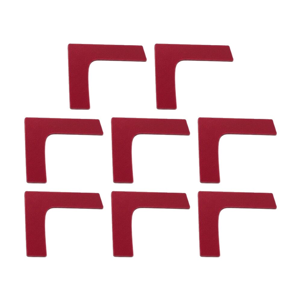 8PK Victor Sports Floor Marker Corner Durable Non-Slip Rubber Red 25x25x7cm