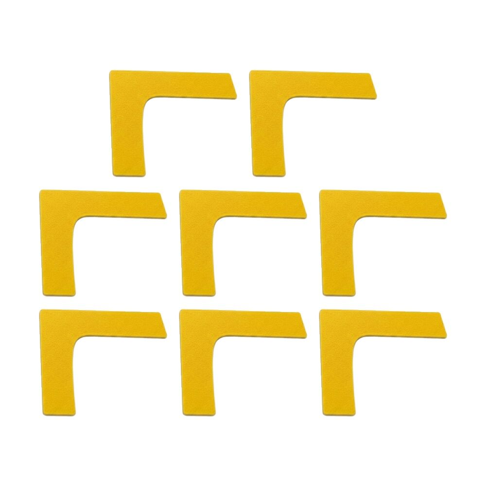 8PK Victor Sports Floor Marker Corner Durable Non-Slip Rubber Yellow 25x25x7cm