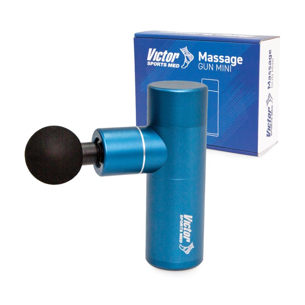 Victor Sports Portable Mini Vibration Massage Gun W/ Adjustable Speeds & Heads