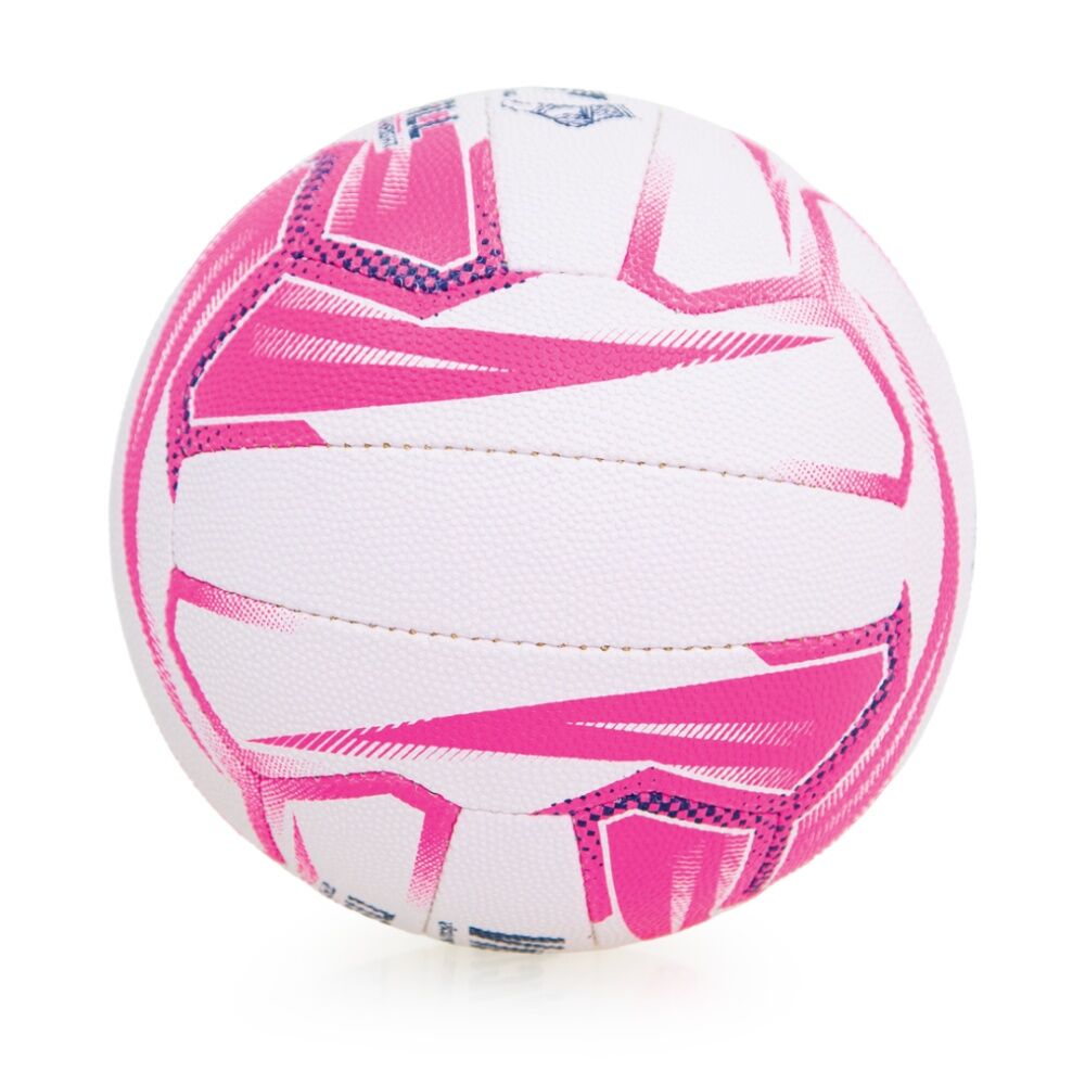 Victor Sports Pro Netball Size 5 Synthetic Rubber Ball White/Pink