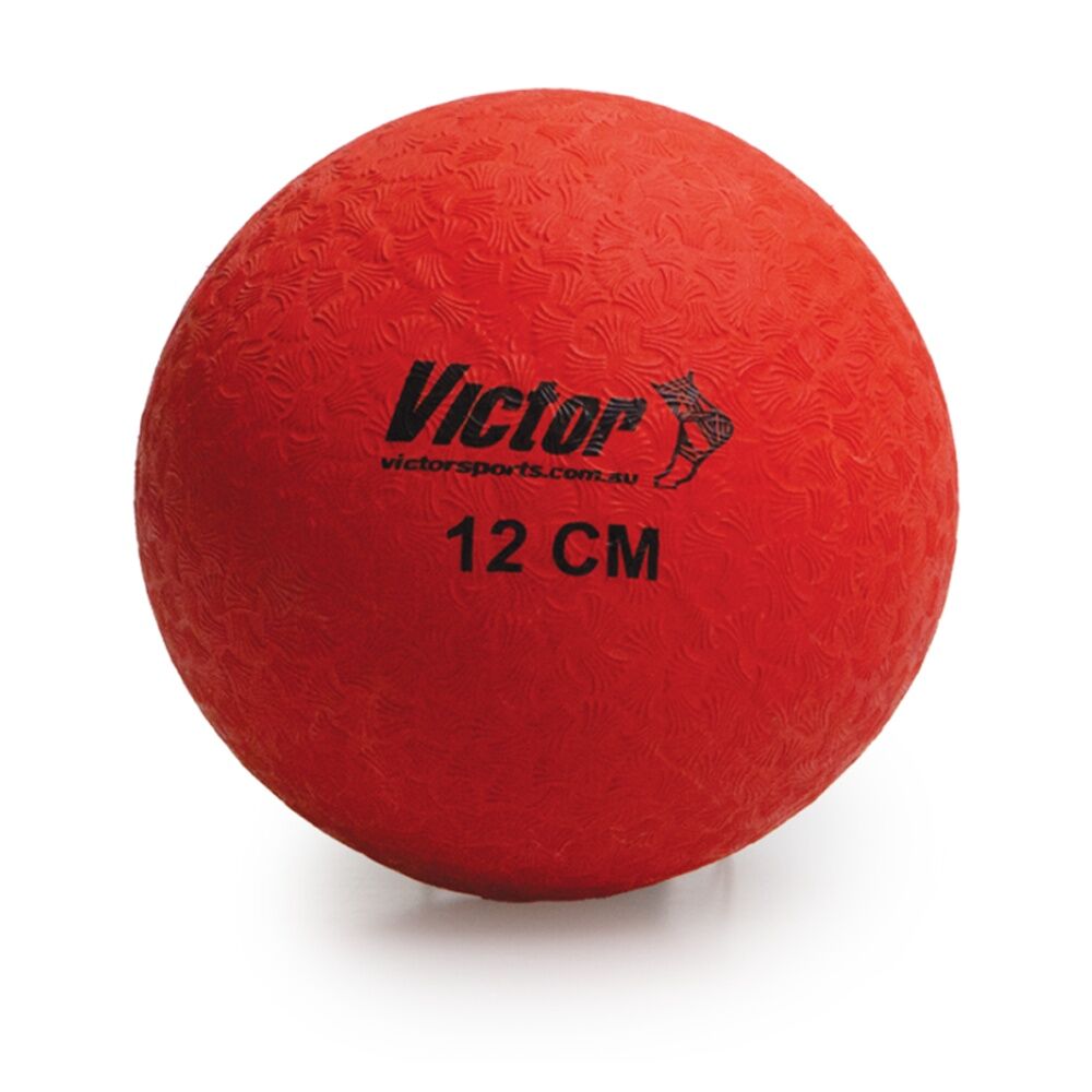4PK Victor Sports Playball Rubber Durable Bounce Ball Active Play Red 12cm