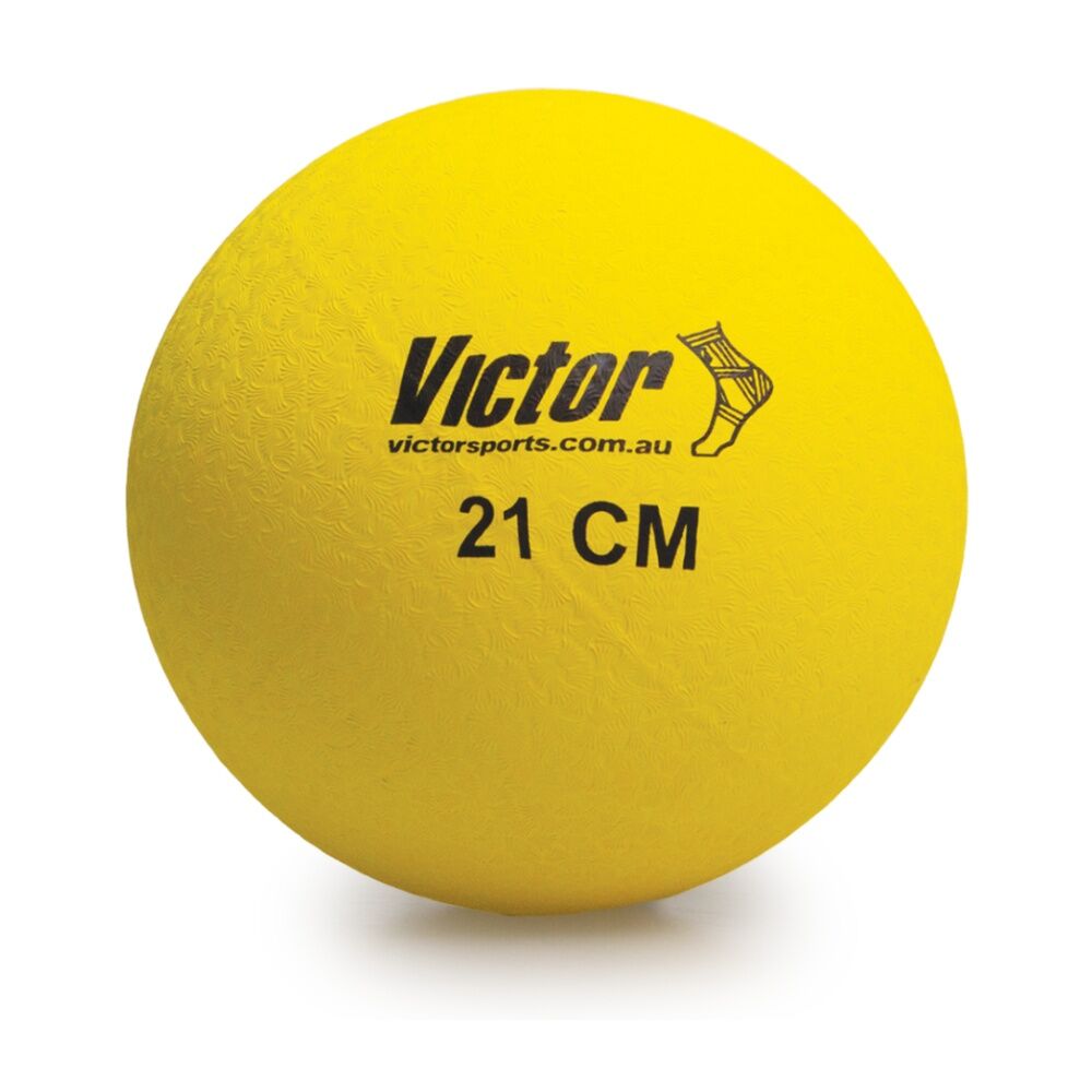 2PK Victor Sports Playball Rubber Durable Bounce Ball Active Play Yellow 21cm