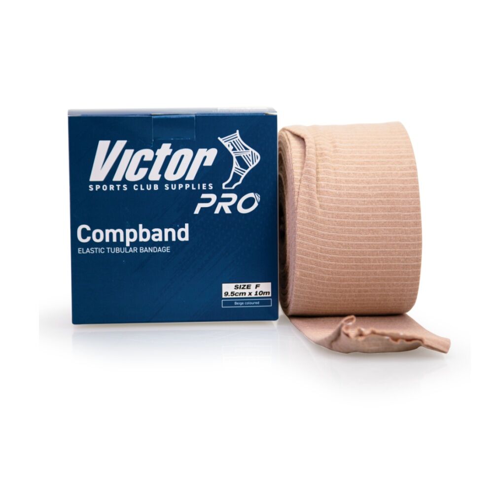 Victor Pro Compband Elasticated Tubular Limb Bandage Beige F 9.5cmx10m