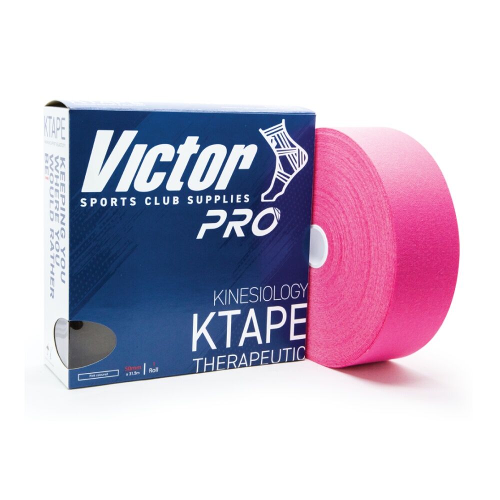 Victor Sports Pro Kinesiology Hypoallergenic Adhesive K-Tape Pink 50mmx31.5m