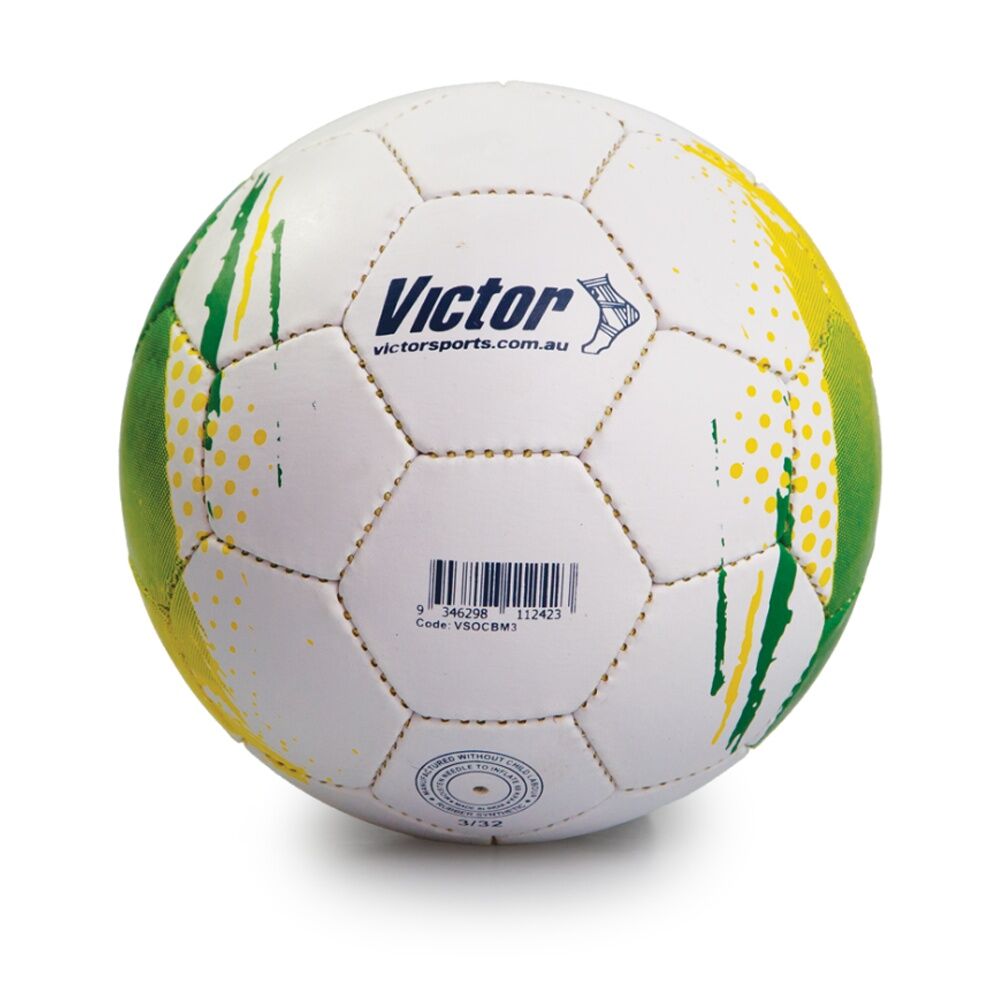 2PK Victor Sports Match Soccer Ball Size 3 Training Green Yellow
