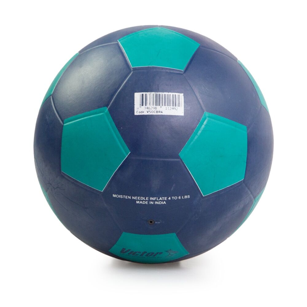 4PK Victor Sports Soccer Ball Rubber Size 4 Durable Training Navy Green