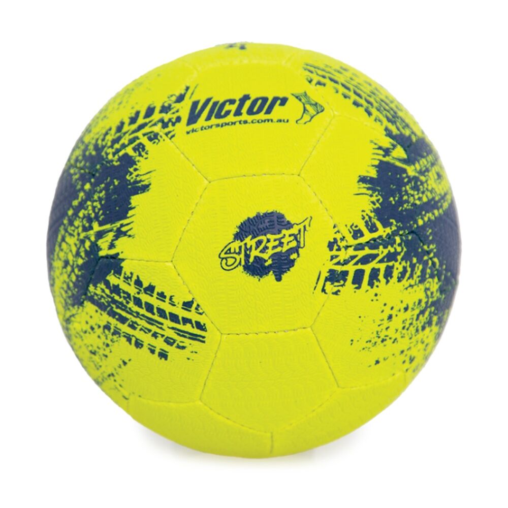 2PK Victor Sports Soccer Ball Street Durable Rubber Size 4 Yellow