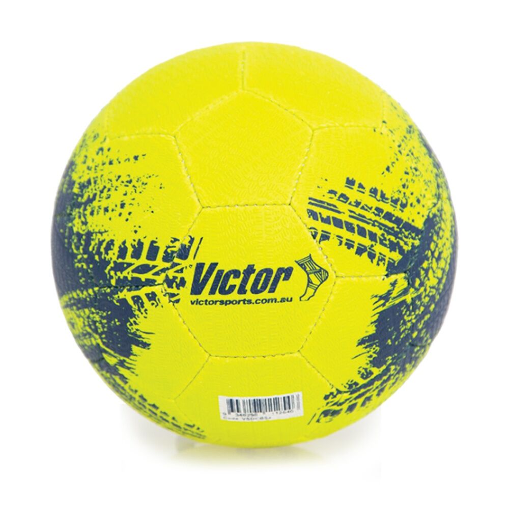 2PK Victor Sports Soccer Ball Street Durable Rubber Size 4 Yellow