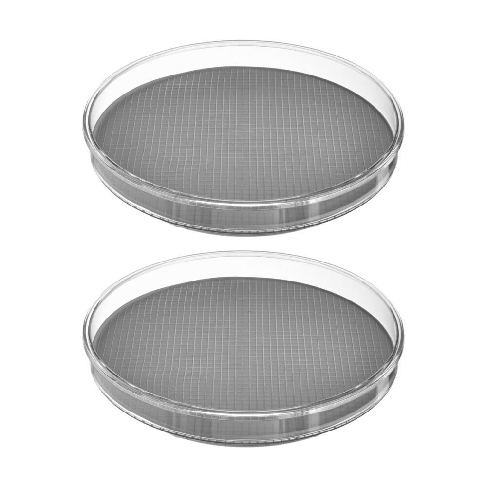 2PK The Container Store Turntable W/ Liner Shallow Plastic Lazy Susan Organiser
