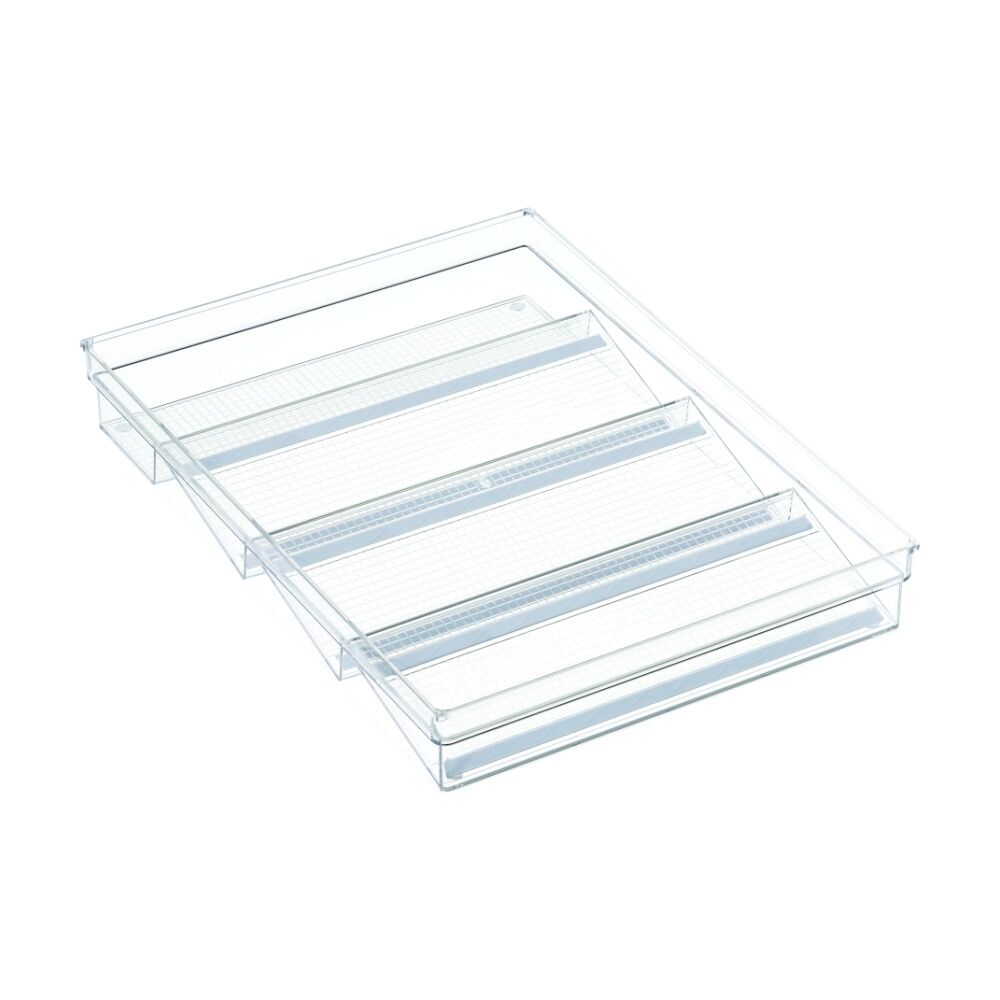 2PK The Container Store Drawer Spice Jar Organiser Tiered Kitchen Storage Clear