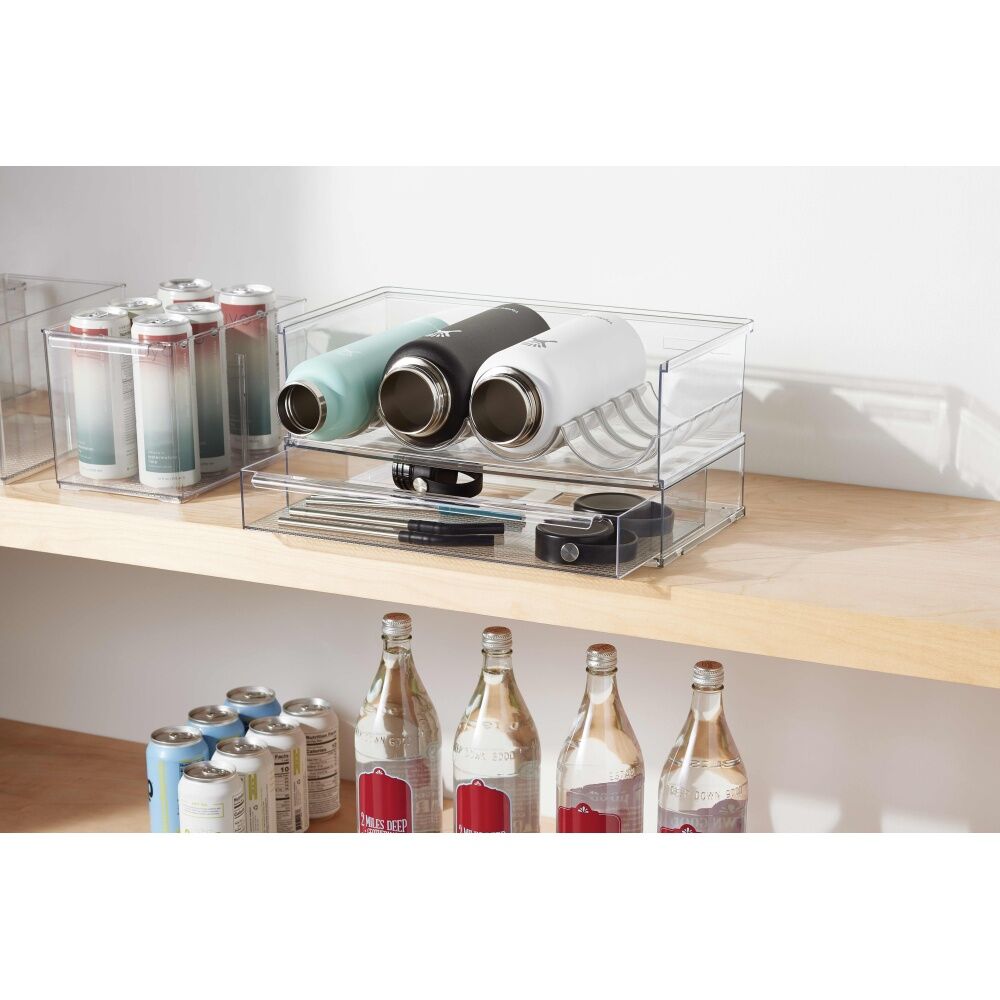 The Container Store Drawer For Four Bottle Holder Clear Storage Organiser