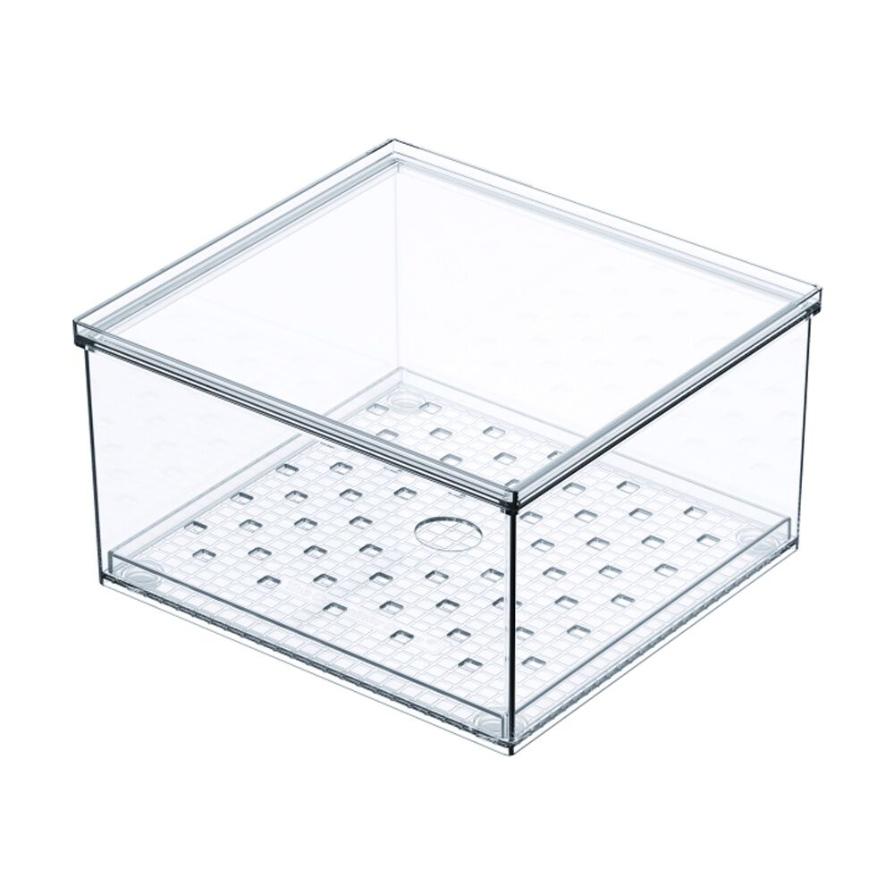 The Container Store Fridge Berry Bin Clear Plastic Food Storage Organiser