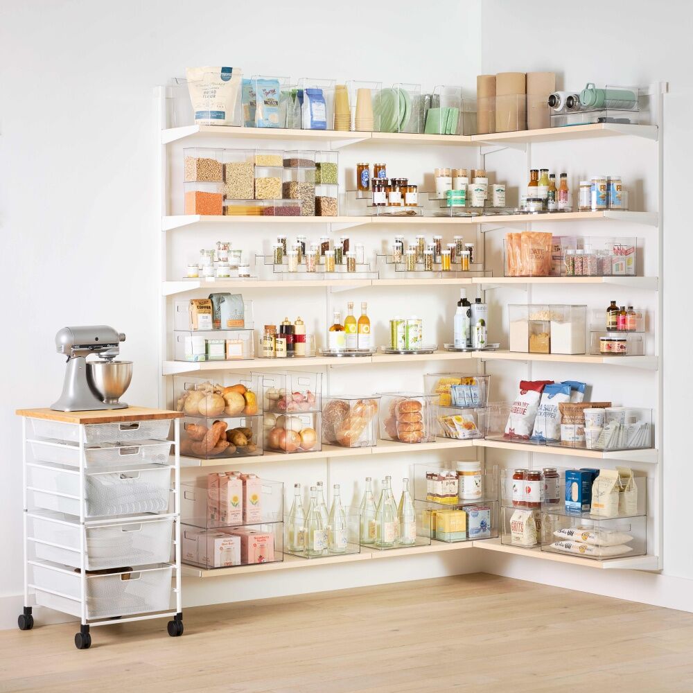 The Container Store Storage Bin W/ Handle & Lid Plastic Organiser Clear