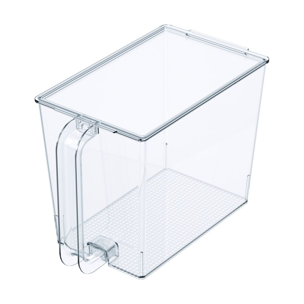 The Container Store Storage Bin W/ Handle & Lid Plastic Organiser Clear